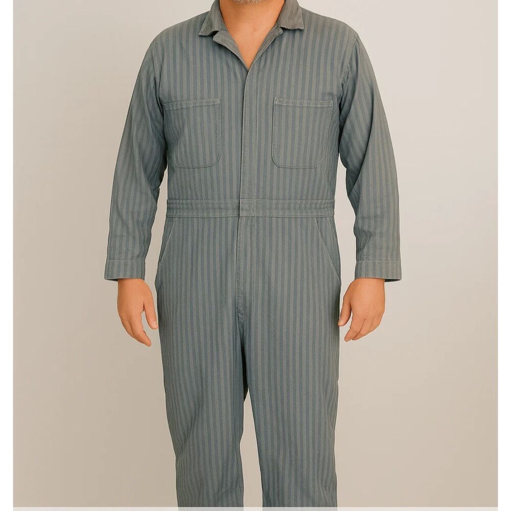 COVERALLS SIZE 46 RG Fisher Strip  Red Kap USA 100% Cotton